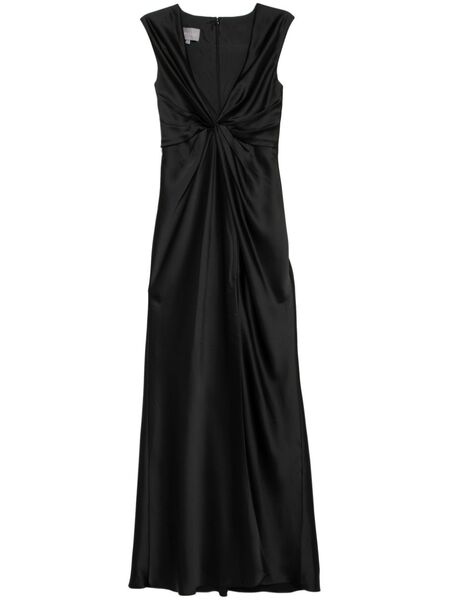  Amsale Fluid Twisted Draped Dress - Black 