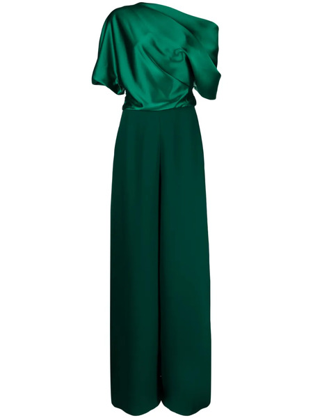  Amsale Off-shoulder Wide-leg Jumpsuit - Green 