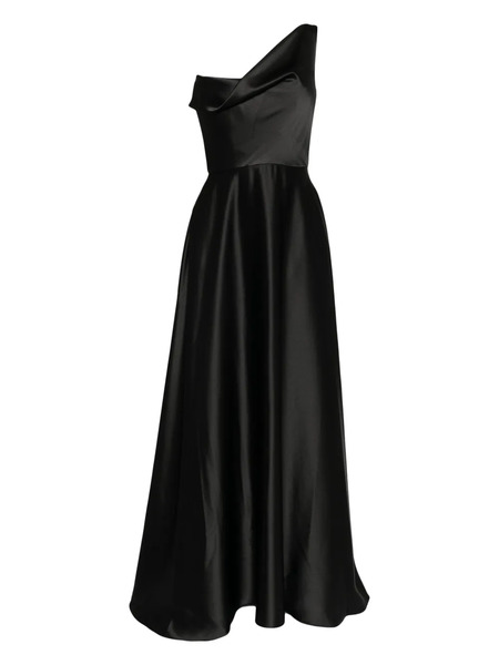  Amsale One-shoulder Draped Gown - Black 