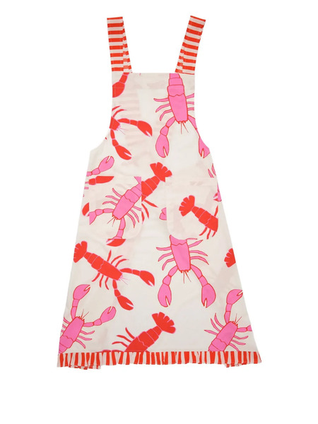  Amuse La Bouche Lobster-print Cross-back Apron - Multicolour 