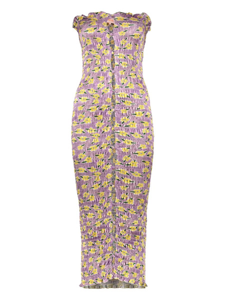  Amy Crookes Floral-print Dress - Purple 