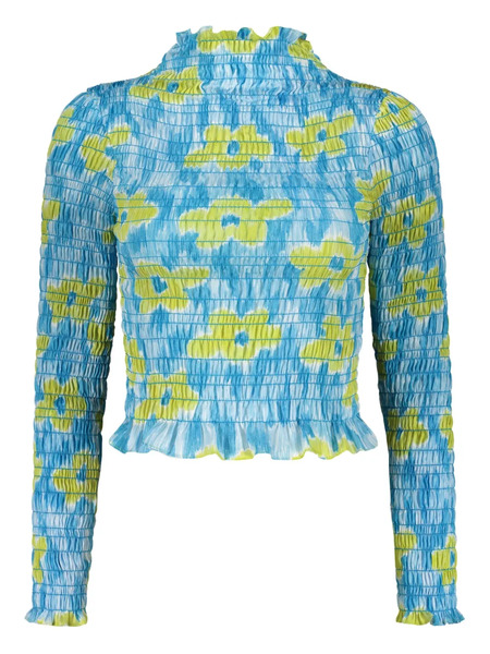  Amy Crookes Printed Long-sleeve Top - Blue 