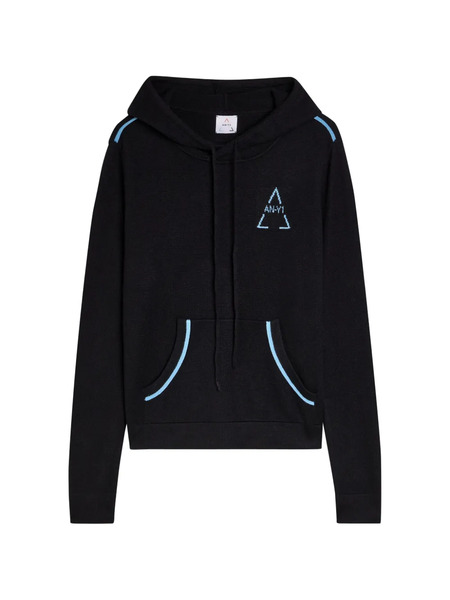  An-y1 Kangaroo-pocket Hoodie - Black 