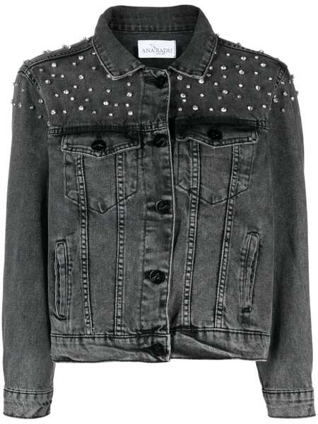 Ana Radu Crystal-embellished Denim Jacket - Grey 