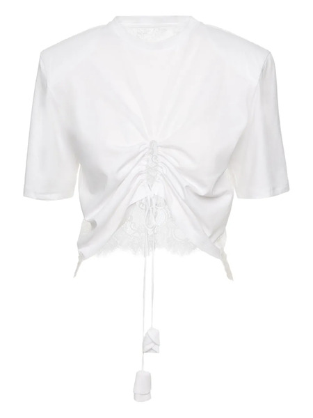  Ana Radu Lace-trimmed Cinched Top - White 