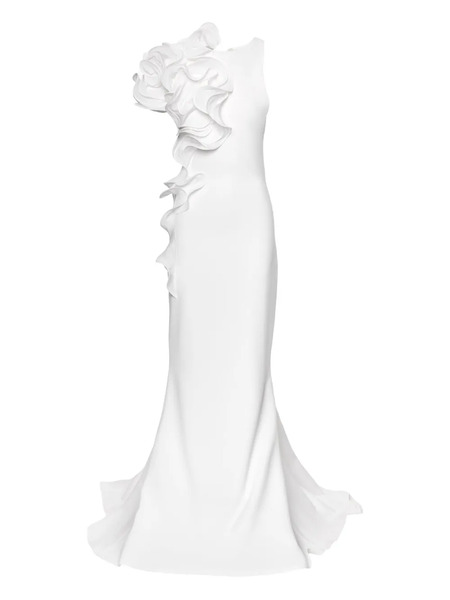  Ana Radu Ruffled-appliqué Gown - White 