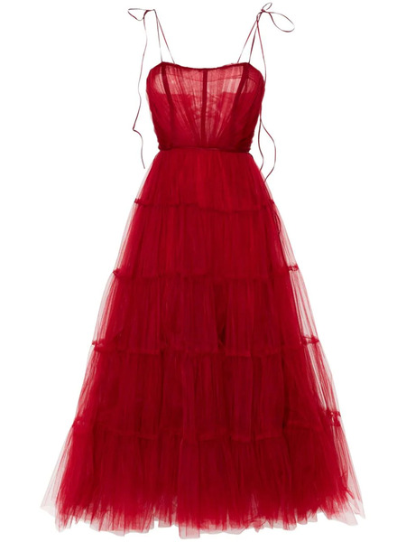  Ana Radu Tulle Maxi Dress - Red 