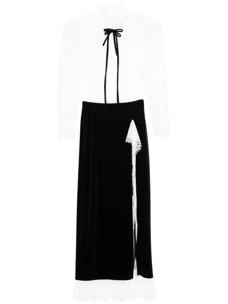  Ana Radu Velvet Maxi Skirt And Body Set - Black 