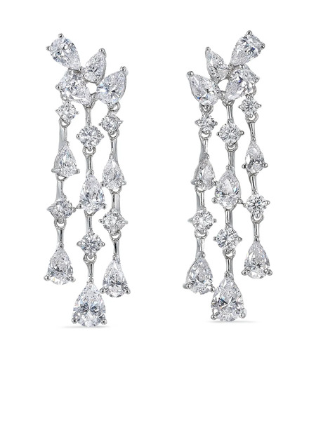  Anabela Chan 18k White Gold Mini Chandelier Diamond Earrings 