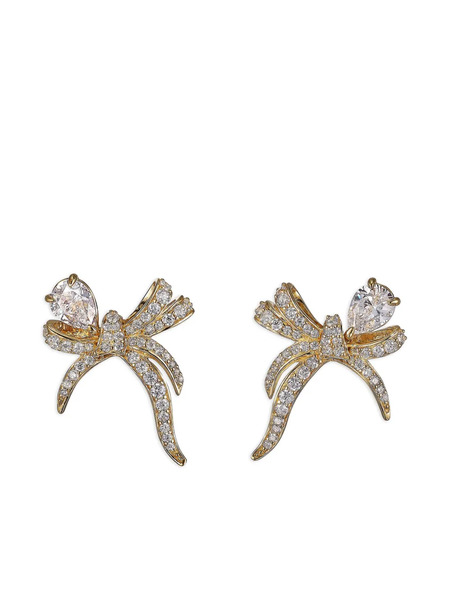  Anabela Chan 9k Yellow Gold Mini Ruban Diamond Earrings 