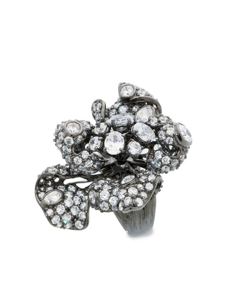  Anabela Chan 18kt Black Gold Bloomingdale Diamond Ring 