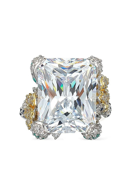  Anabela Chan 18kt Gold Vermeil Diamond Cinderella Gemstone Ring - Neutrals 