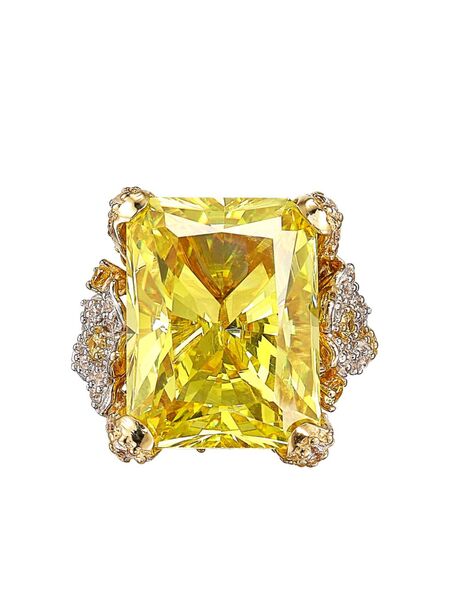  Anabela Chan 18kt Gold Vermeil Lemon Cinderella Gemstone Ring - Yellow 