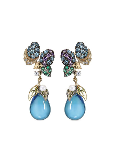  Anabela Chan 18kt Yellow Gold Blueberry Gemstone Earrings 