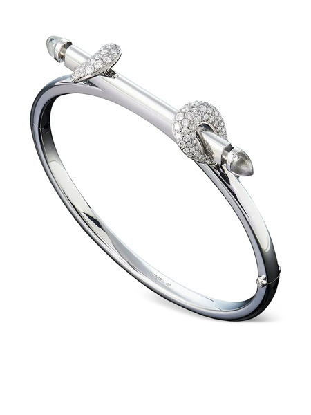  Ananya 18k White Gold Chakra Icon Diamonds Bracelet - Silver 
