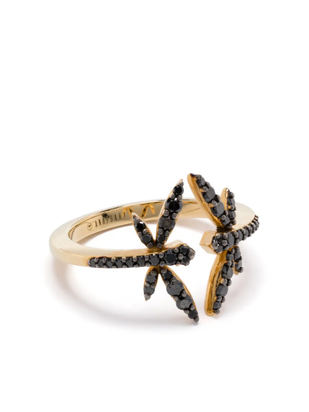  Anapsara 18k Gold Dragonfly-motif Diamond Ring 