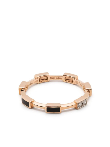  Anapsara 18kt Rose Gold Diamond Band Ring - Pink 
