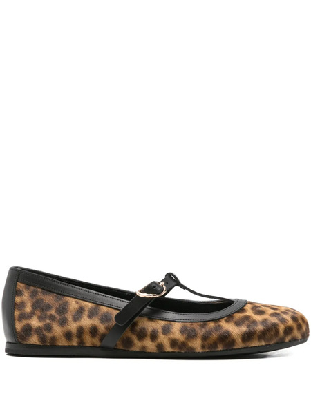  Ancient Greek Sandals Aerati Leopard-print Ballet Flats - Brown 