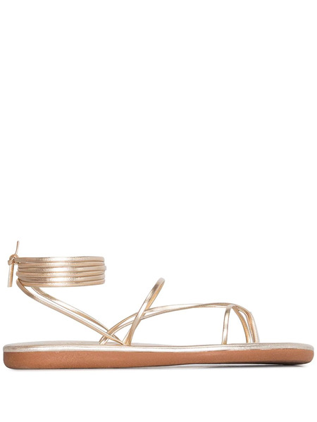 Ancient Greek Sandals String Flip Flop Sandals - Gold 