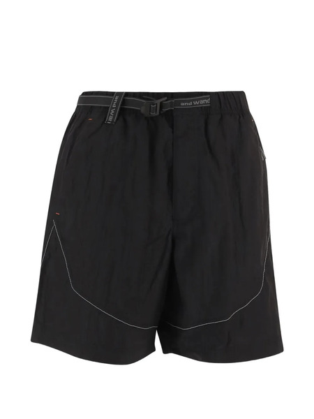  And Wander Adjustable-belt Bermuda Shorts - Black 