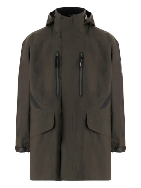  And Wander Adjustable-hood Pocket Coat - Green 