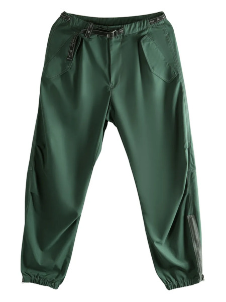  And Wander Belted-waist Track Pants - Green 