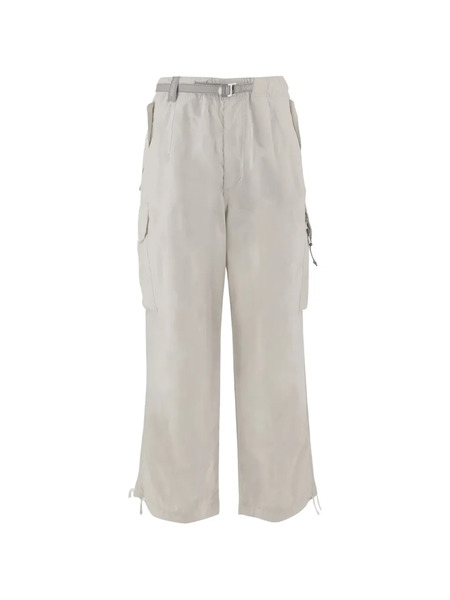 And Wander Belted Wide-leg Cargo Trousers - Neutrals 