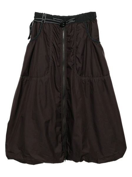 And Wander Bordeaux Octa Skirt - Brown 