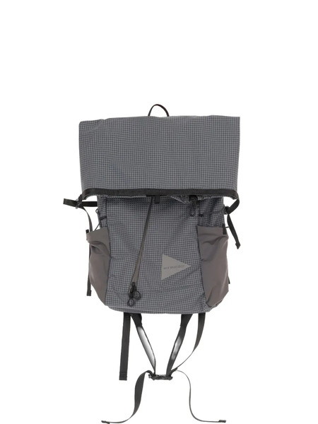  And Wander Grid-pattern Backpack - Grey 