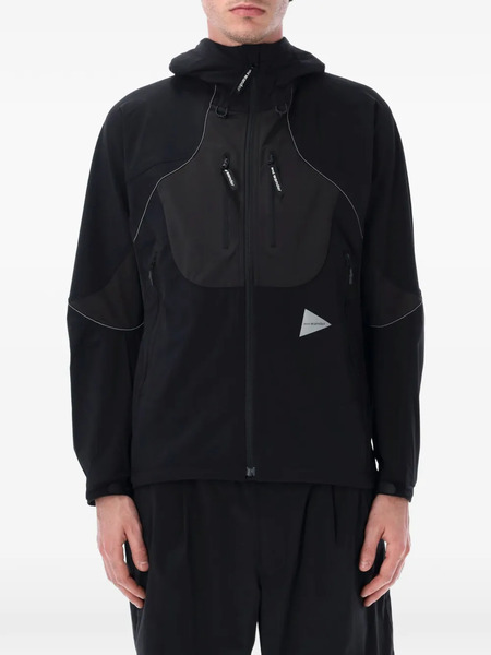  And Wander Hooded Zip-up Jacket - Black 