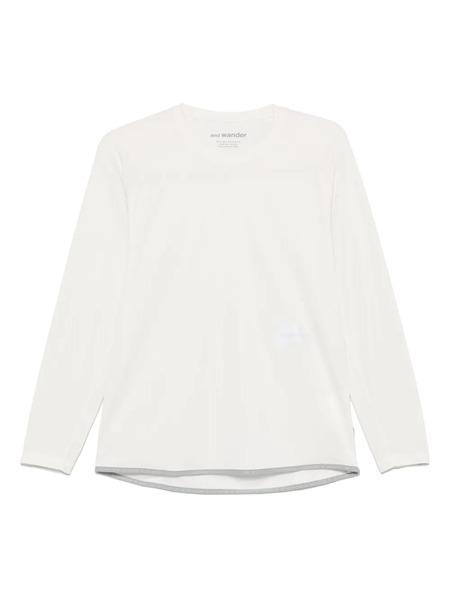  And Wander Logo-print T-shirt - Neutrals 
