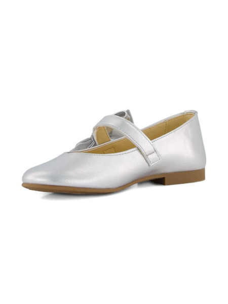  Andanines Bow-detail Ballet Flats - Silver 