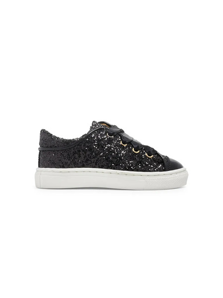  Andanines Glitter-embellished Low-top Sneakers - Black 