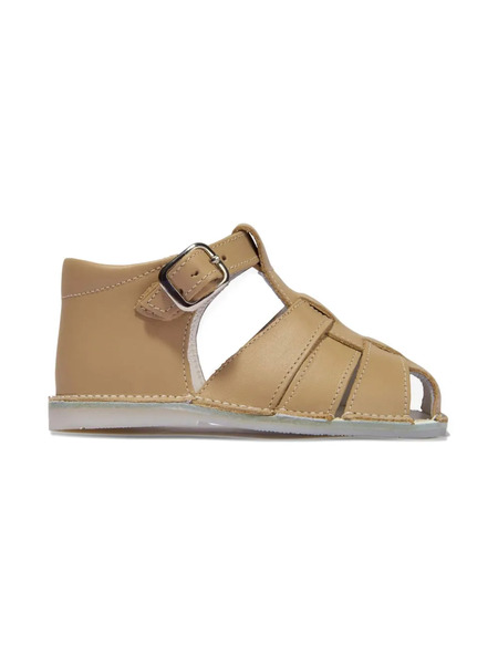  Andanines Leather Buckle Sandals - Brown 