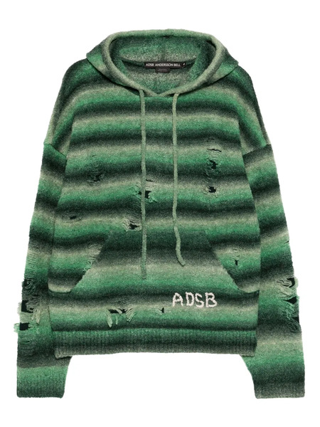  Andersson Bell Gradient Distressed Hoodie - Green 