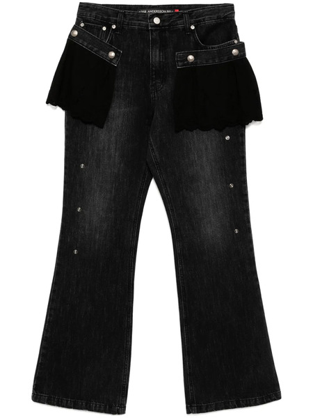 Andersson Bell Lace Panel Detailing Jeans - Black 