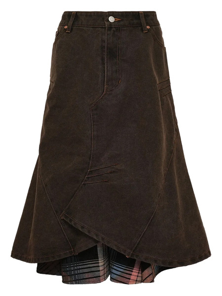  Andersson Bell Layered Flare Midi Skirt - Brown 