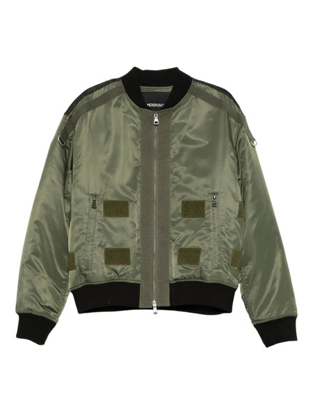  Andersson Bell Layered Washed Bomber Jacket - Green 