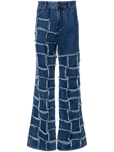  Andersson Bell New Patchwork Mid-rise Wide-leg Jeans - Blue 