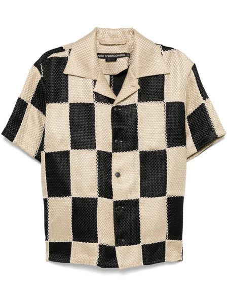  Andersson Bell Patchwork Camp-collar Shirt - Black 