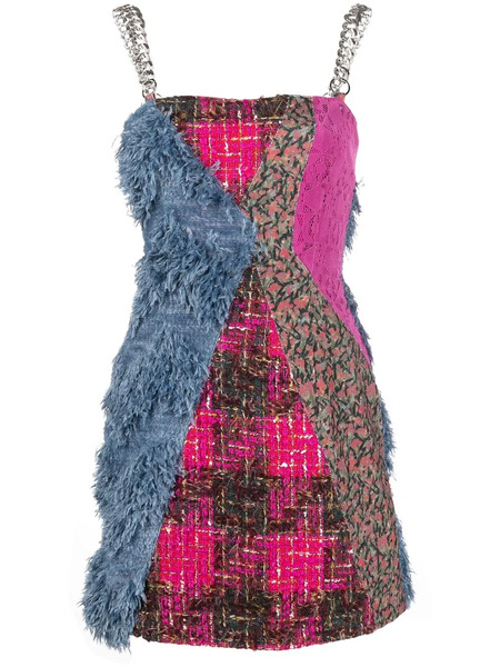  Andersson Bell Patchwork Mini Dress - Pink 