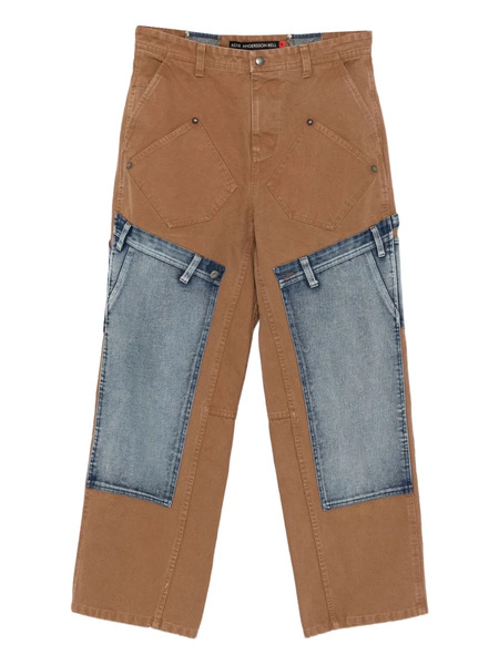  Andersson Bell Patchwork Panel Jeans - Brown 