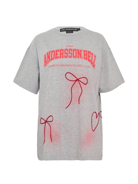  Andersson Bell Ribbon-embroidery Spray T-shirt - Grey 