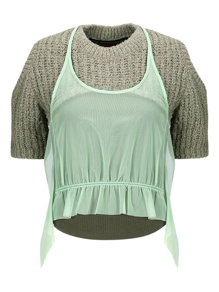  Andersson Bell Ruffled Knit Top - Bei Beige 
