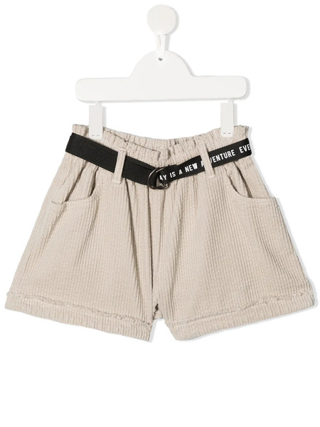  Andorine Belted Corduroy Shorts - Neutrals 