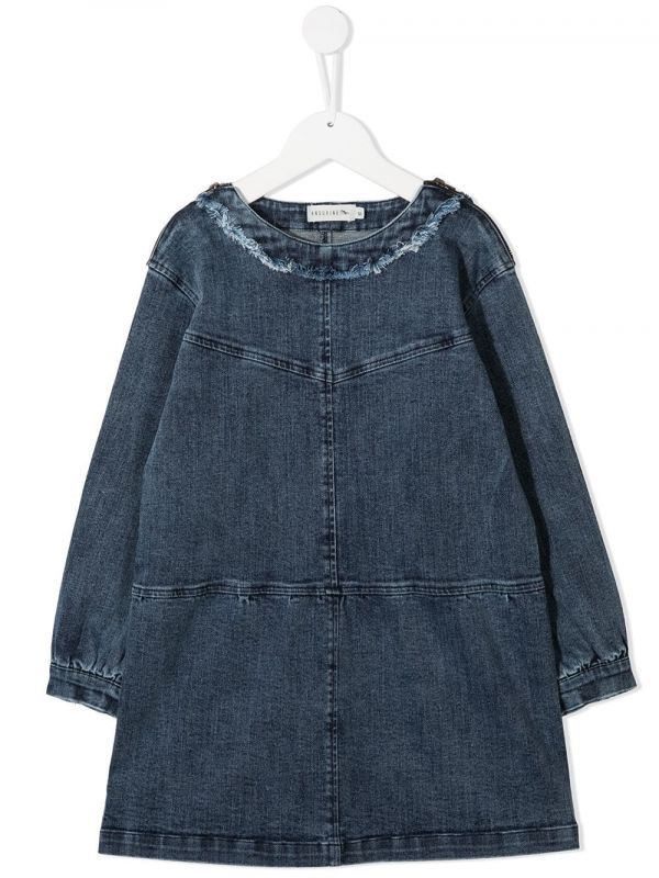  Andorine Frayed Edge Dress - Blue 