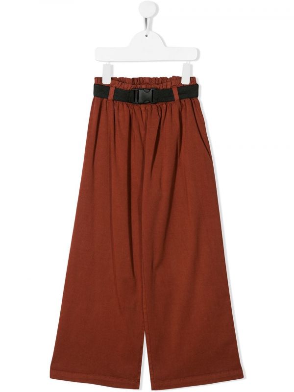  Andorine Loose-fit Flared Trousers - Brown 