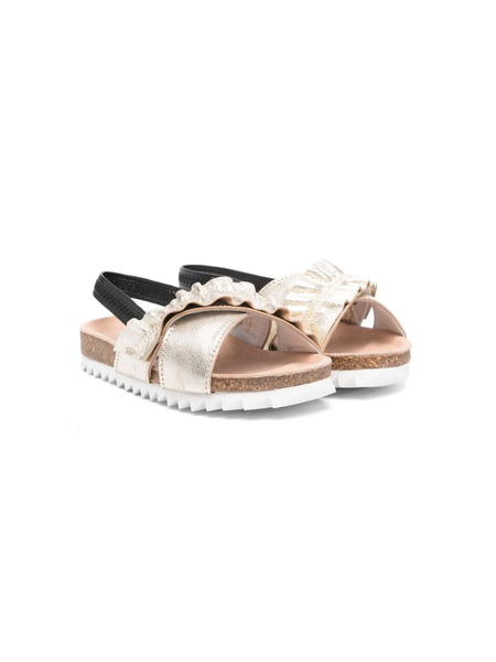  Andorine Open-toe Leather Sandals - Gold 