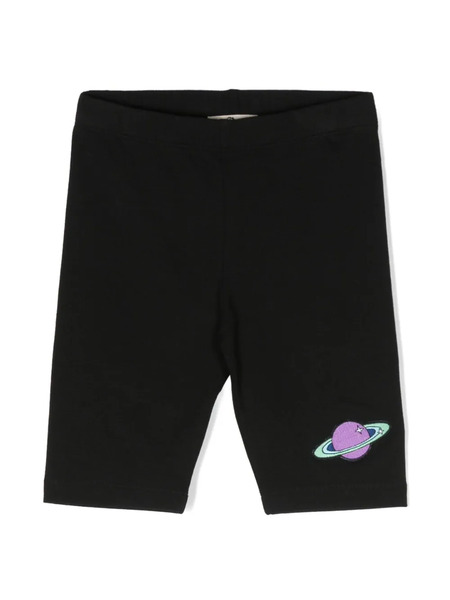  Andorine Patch-detail Stretch Shorts - Black 