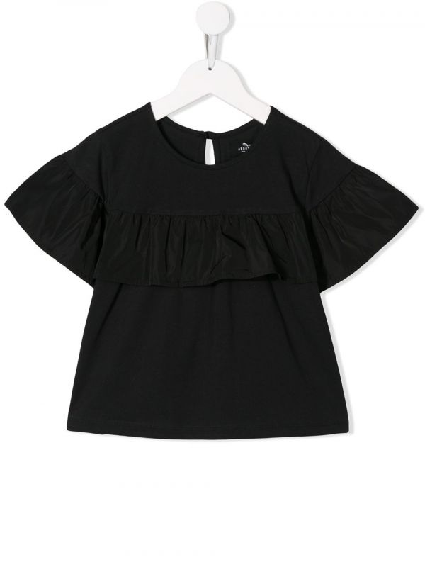  Andorine Ruffle T-shirt - Black 